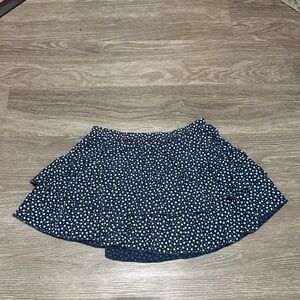 Brandy Melville Navy Floral Tiered Mini Skirt